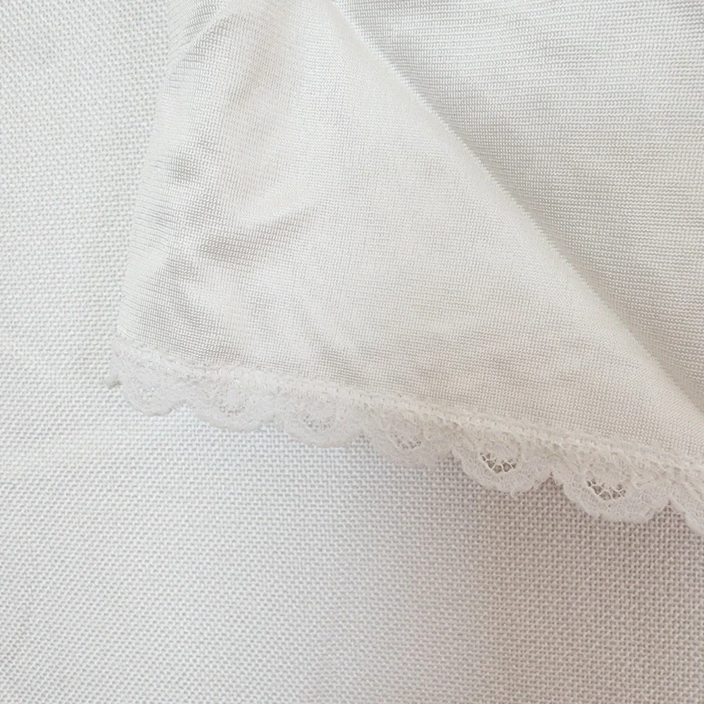 Vintage SEARS Knee Skirt Slip Undergarment Ivory Size Small 100% Antron Nylon